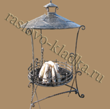 кованый уличный камин
